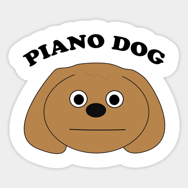 Piano Dog Sticker by TinyFuppets